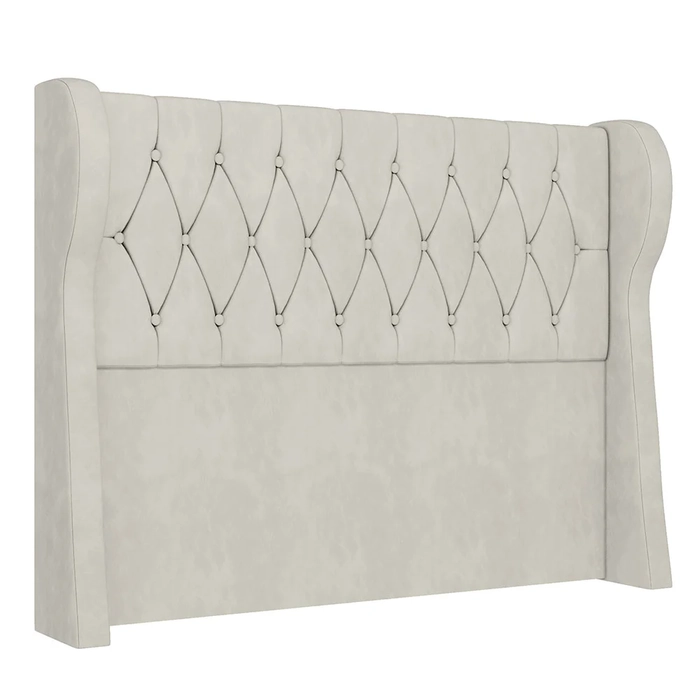 Cabeceira Casal King Cama Box 195cm Malva Z04 Veludo Bege - Mpozenato