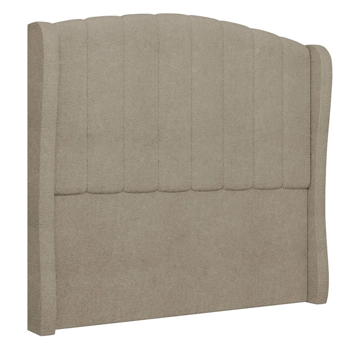 Cabeceira Casal Cama Box 140cm Glenda Z04 Boucle Capuccino - Mpozenato