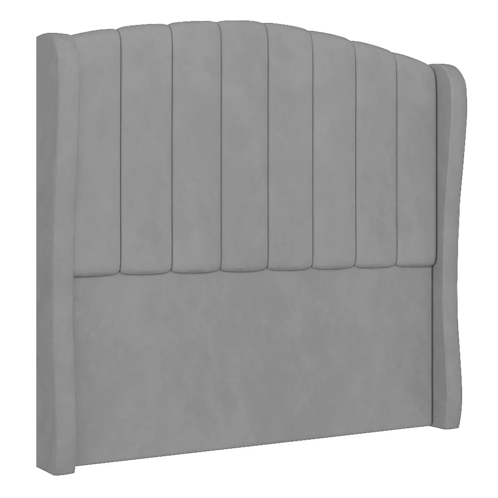 Cabeceira Casal Cama Box 140cm Glenda Z04 Veludo Cinza - Mpozenato