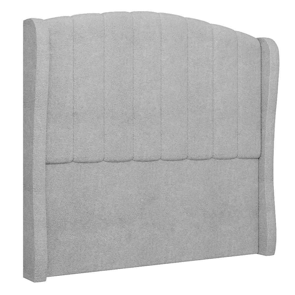 Cabeceira Casal Queen Cama Box 160cm Glenda Z04 Boucle Cinza - Mpozenato