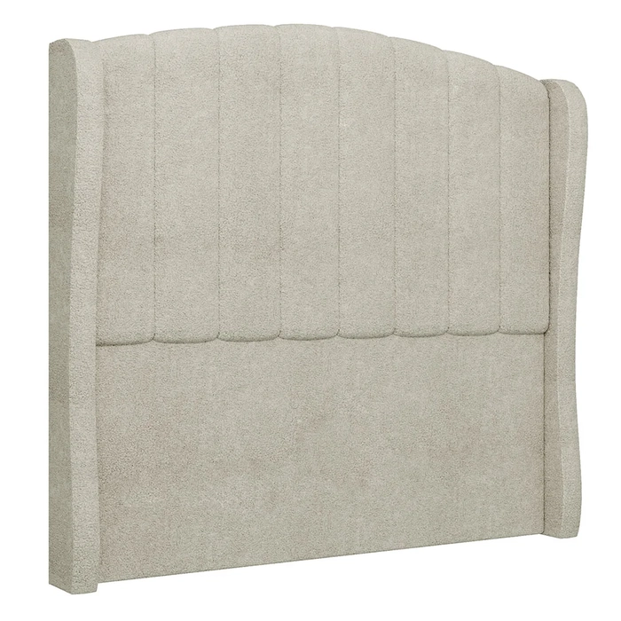 Cabeceira Casal King Cama Box 195cm Glenda Z04 Boucle Bege - Mpozenato