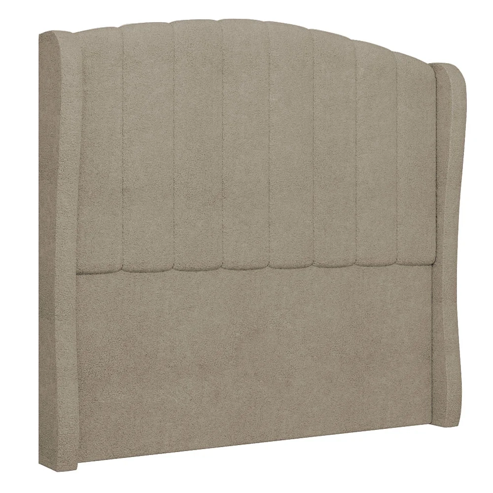 Cabeceira Casal King Cama Box 195cm Glenda Z04 Boucle Capuccino - Mpozenato