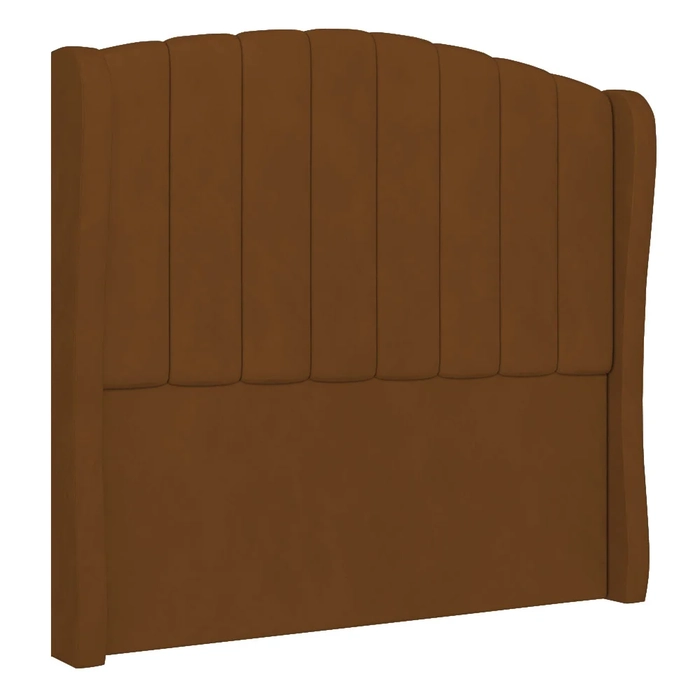 Cabeceira Casal King Cama Box 195cm Glenda Z04 Veludo Terracota - Mpozenato
