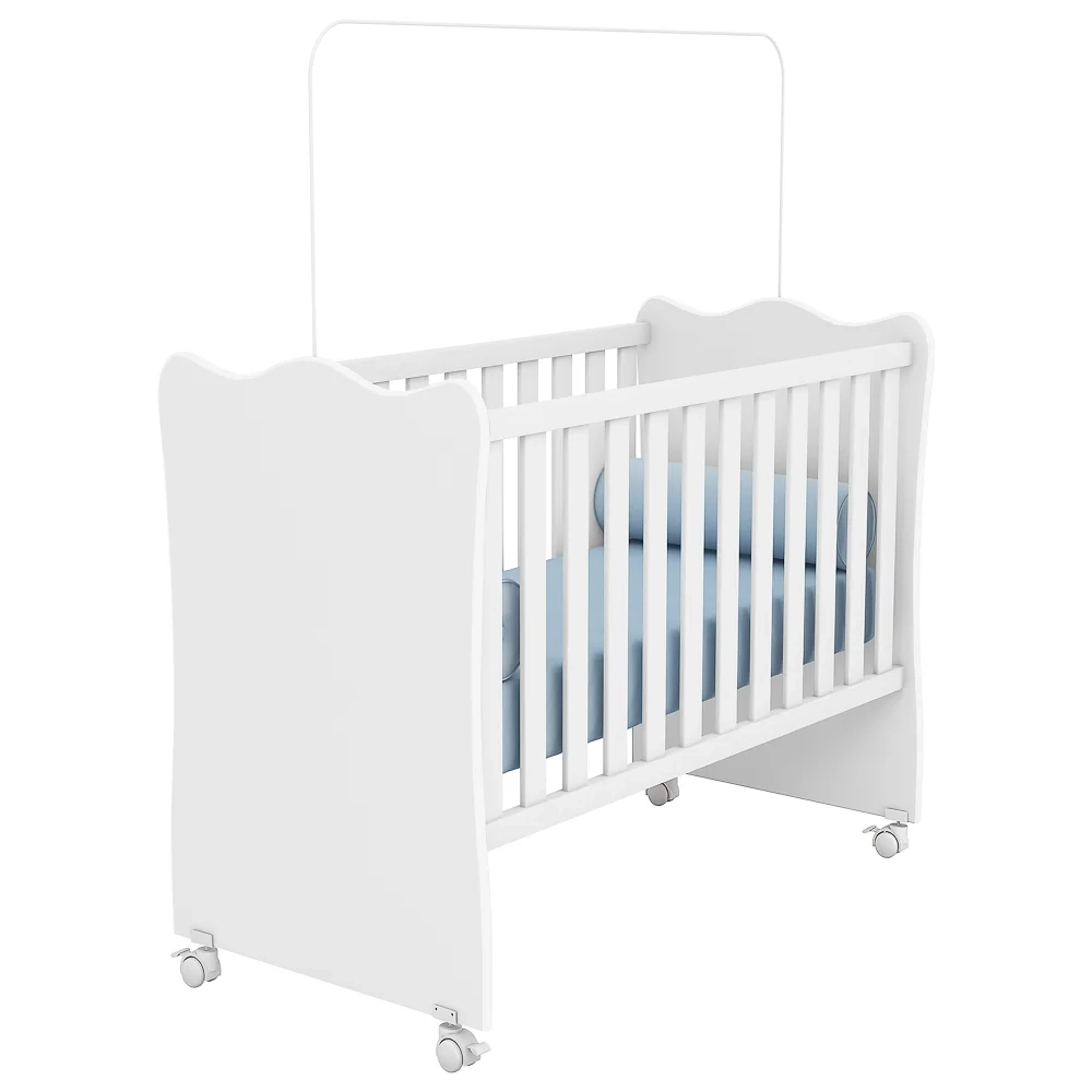 Berço Simples Para Colchão 130x60 Doce Sonho Branco - Qmovi