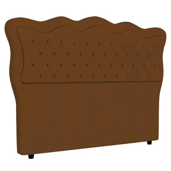 Cabeceira Casal Cama Box 140cm Oregon Z04 Veludo Terracota - Mpozenato