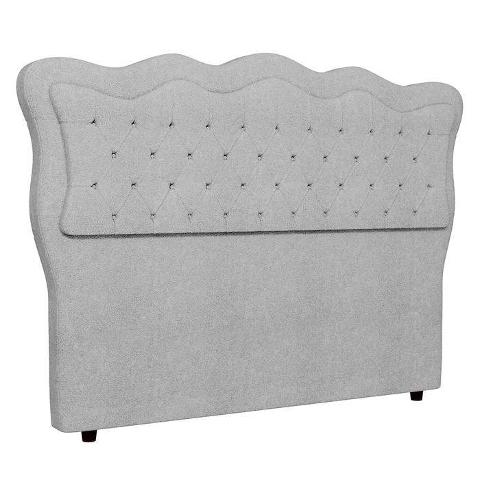Cabeceira Casal Queen Cama Box 160cm Oregon Z04 Boucle Cinza - Mpozenato