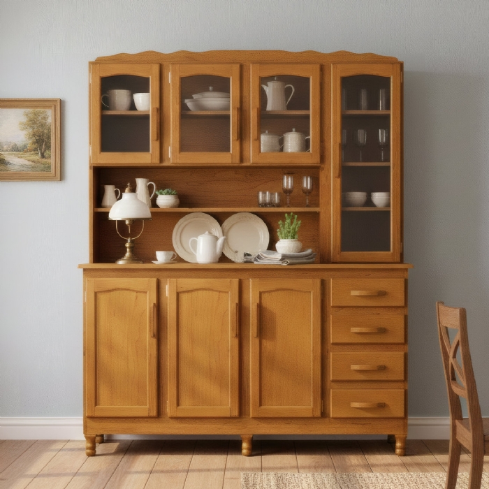 Armário Cozinha Compacta 159cm Madeira 7 Portas Daisy Imbuia Z25 - Mpozenato