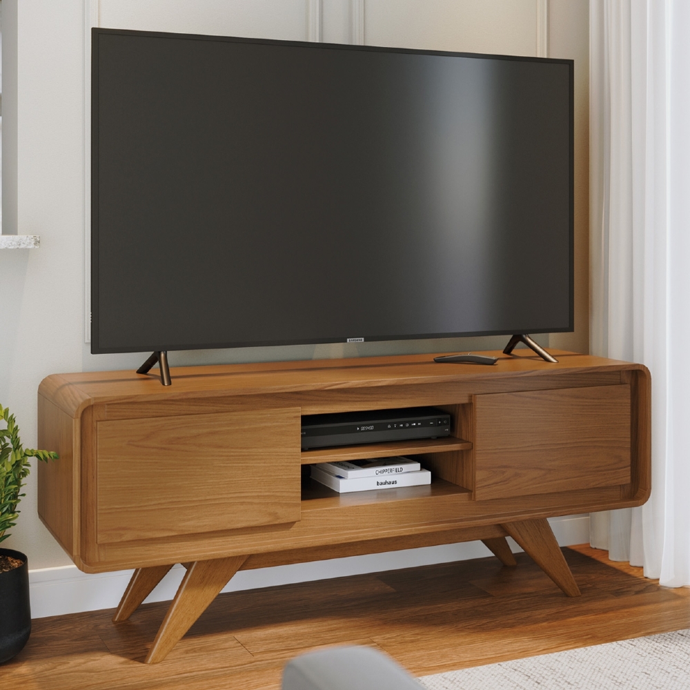 Rack TV 55 Pol 150cm Orgânico 2 Portas Cecy Nature Z56      - Mpozenato