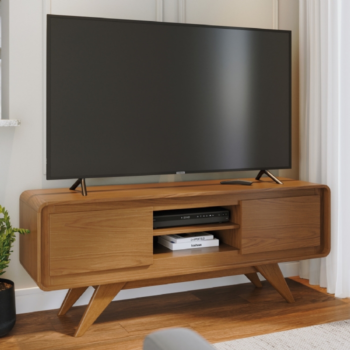 Rack TV 55 Pol 150cm Orgânico 2 Portas Cecy Nature Z56      - Mpozenato