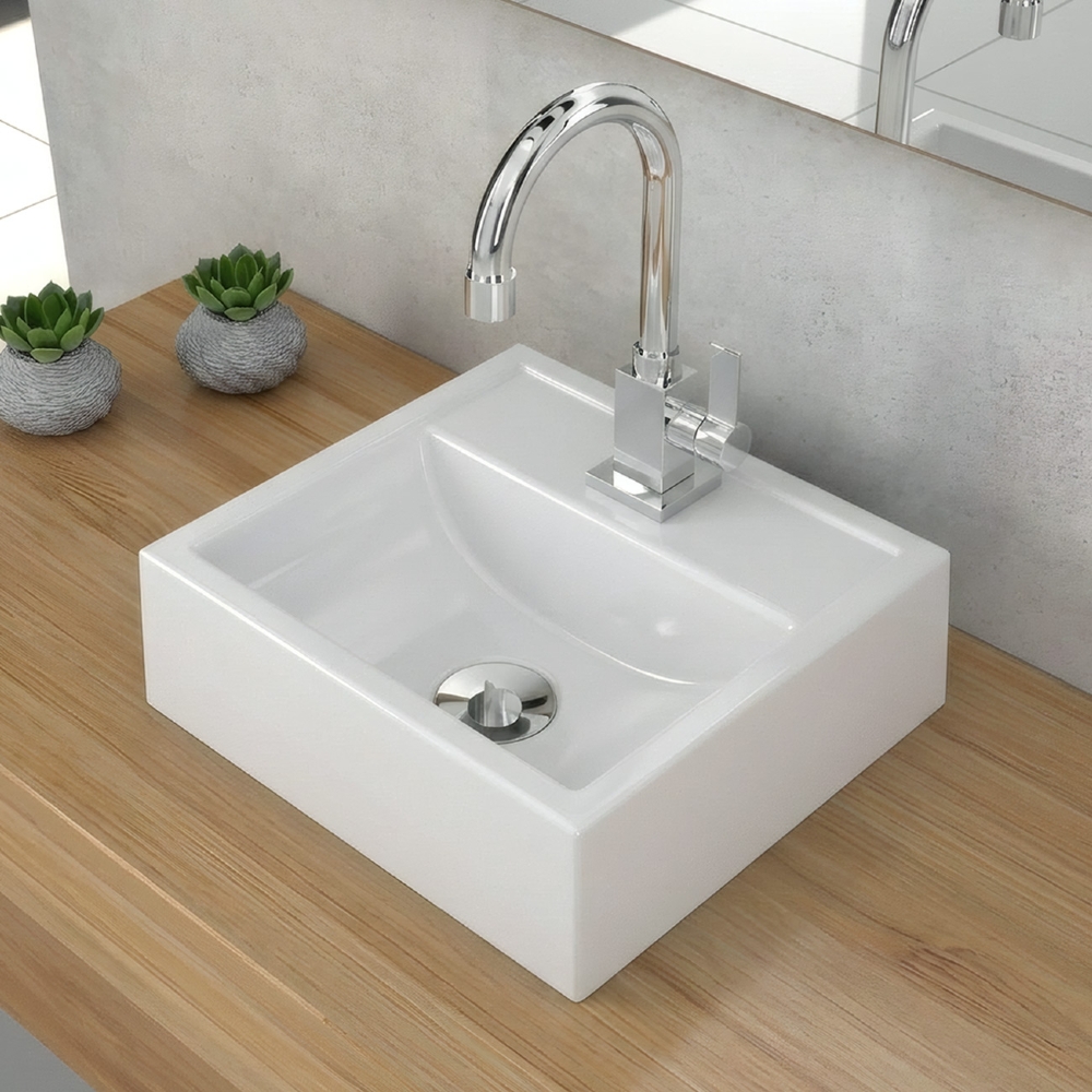 Cuba Pia De Apoio Para Banheiro Quadrada Kuad 32 C08 Branco - Mpozenato