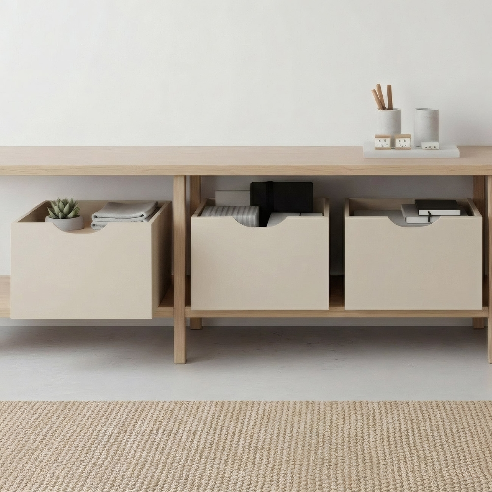 Gavetas para Nicho Organizador Kit 3 Q01 Off White - Mpozenato