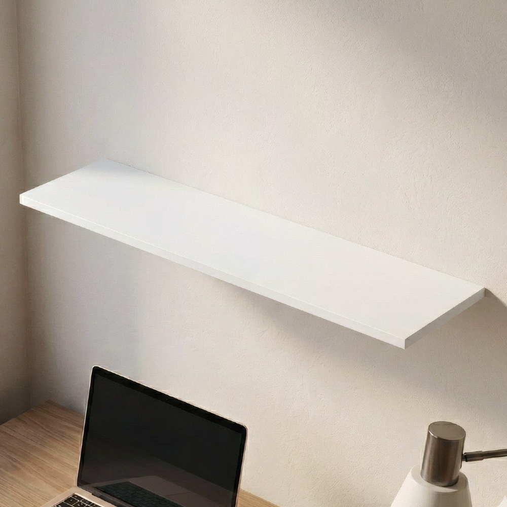 Prateleira Flutuante Multiuso com Suporte Invisível 68x20cm Yara Branco - Lumil