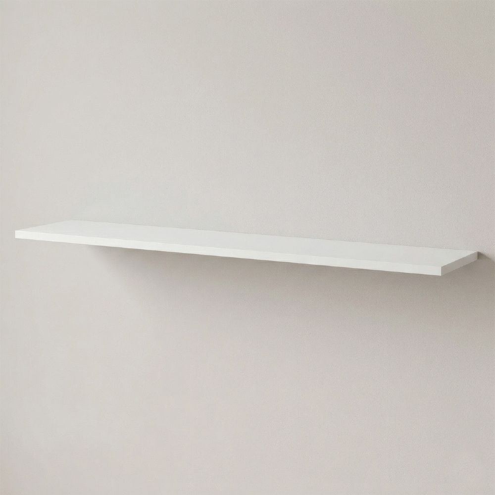 Prateleira Flutuante Multiuso com Suporte Invisível 91x20cm Yara Branco - Lumil