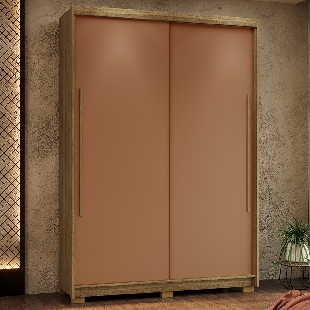 Guarda Roupa Casal 164cm Zane Nature/Camarim/Alasca Flex V02 - Mpozenato