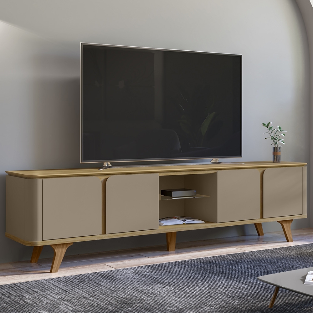 Rack Bancada TV 60 Pol 217cm Orgânico Valen Hannover/Fendi C14 - Mpozenato