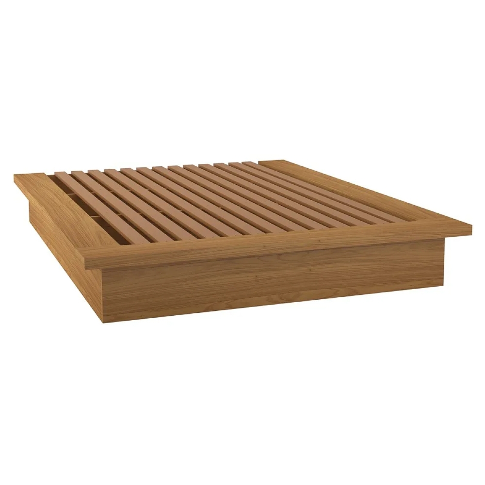 Cama Casal Queen em Madeira 100% MDF TW22 Freijó - Dalla Costa