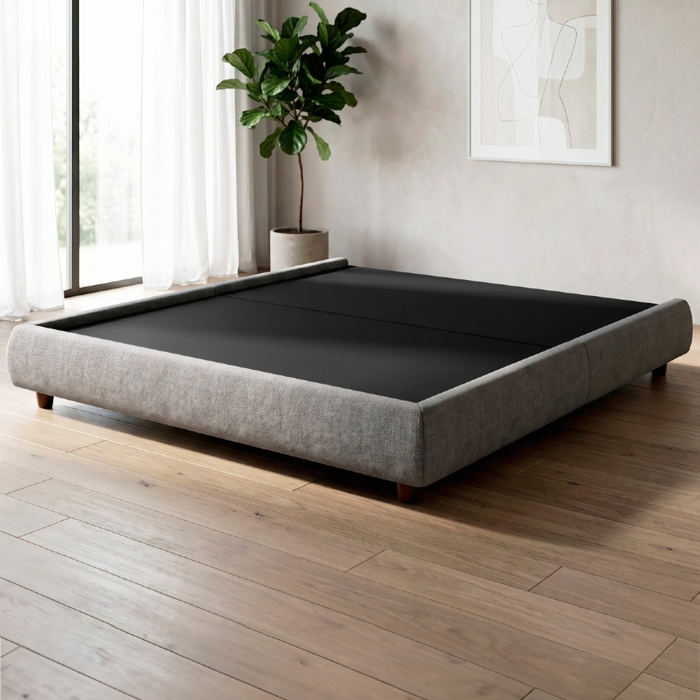 Cama King Base Box 195cm Cairo Facto Cinza Z37 - Mpozenato