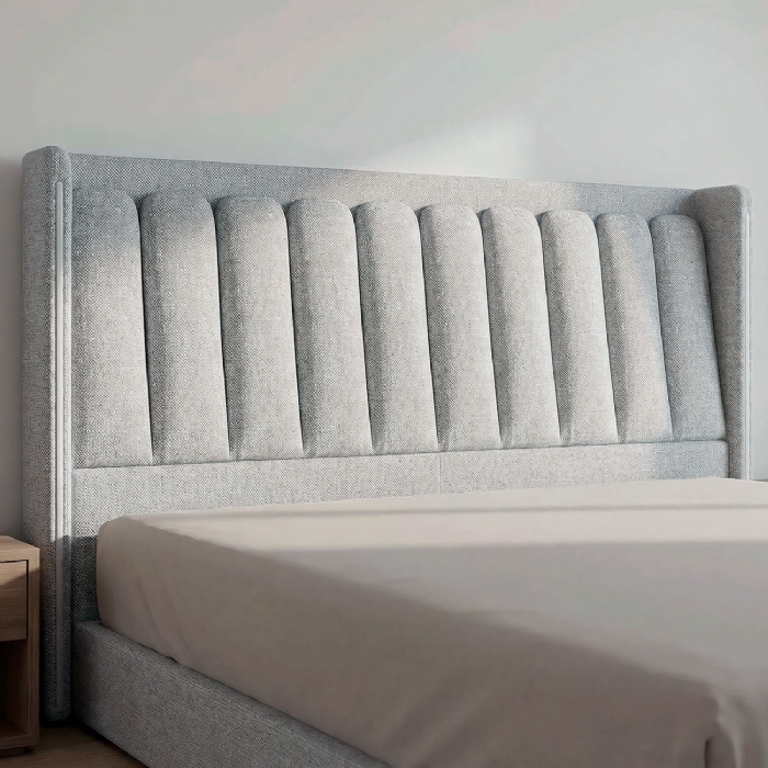 Cabeceira Cama Queen 160cm Luara Linho Cinza Claro Z37 - Mpozenato