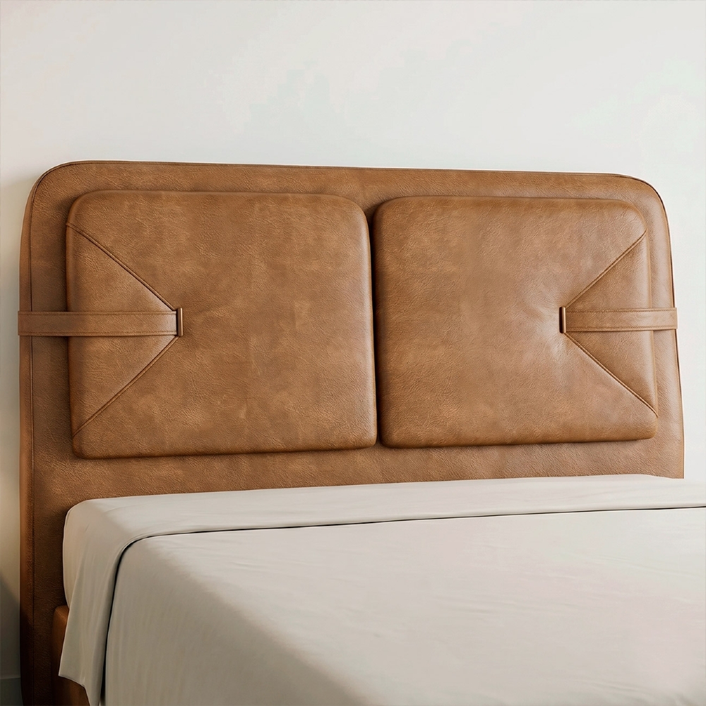 Cabeceira Cama Casal 140cm Nalu Sintético Caramelo Z37 - Mpozenato
