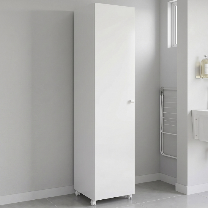 Armário Multiuso Lavanderia 1 Porta Branco   - Art In Móveis