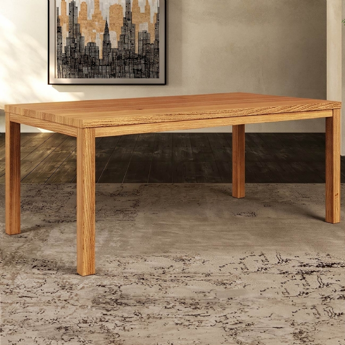 Mesa de Madeira 180cm 8 Lugares Floris Carvalho F07 - Mpozenato