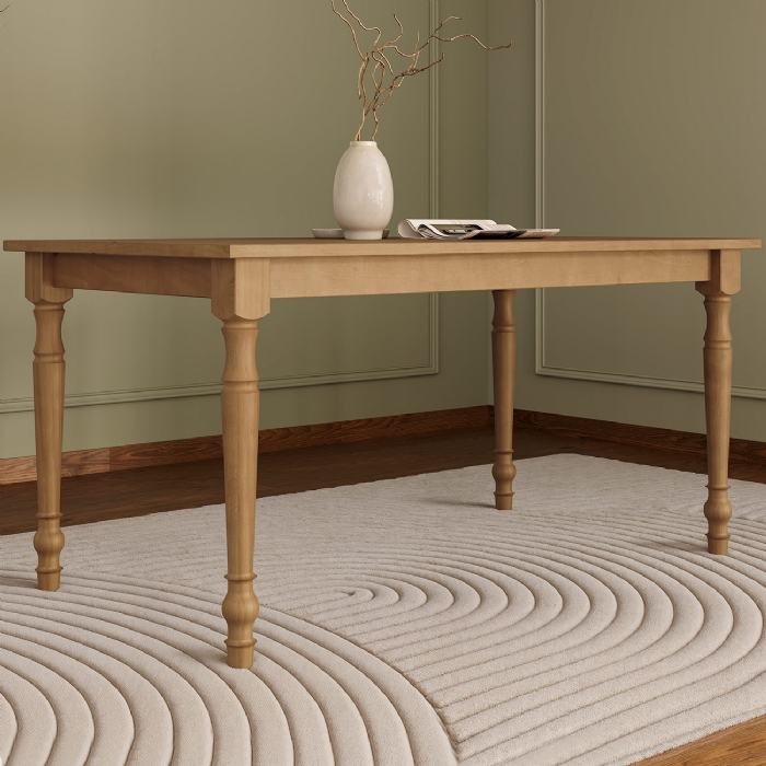 Mesa de Madeira 160cm 6 Lugares Rubia Freijó F07 - Mpozenato