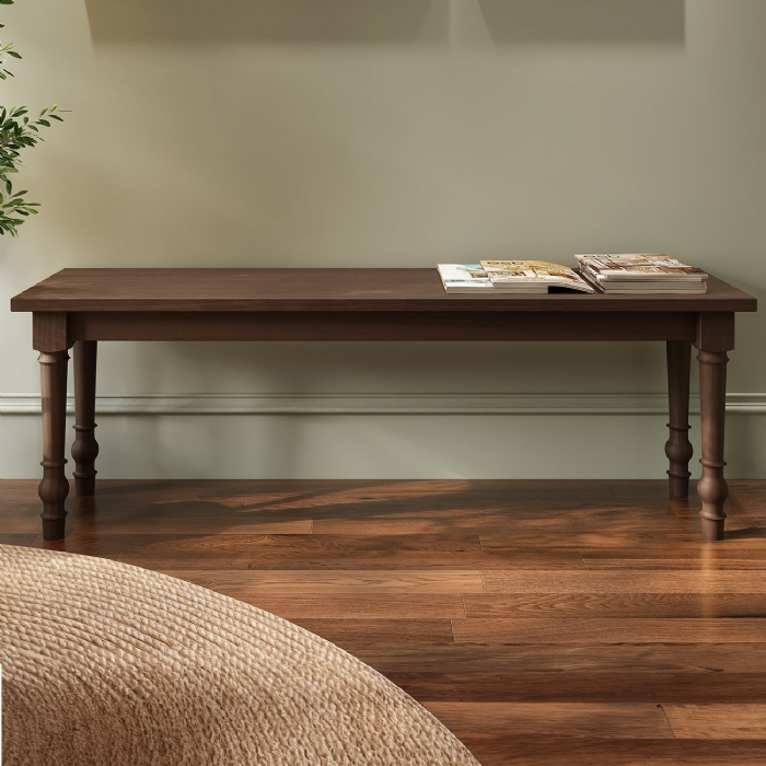 Banco de Madeira 137cm 2 Lugares Rubia Café F07 - Mpozenato