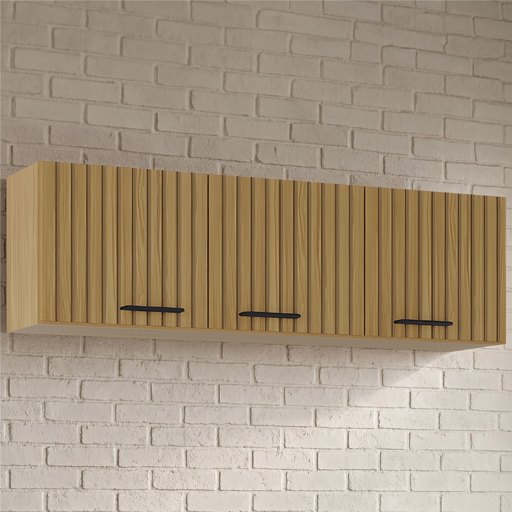 Armário de Cozinha Aéreo 120cm Classic Ripado Damasco Z46 - Mpozenato
