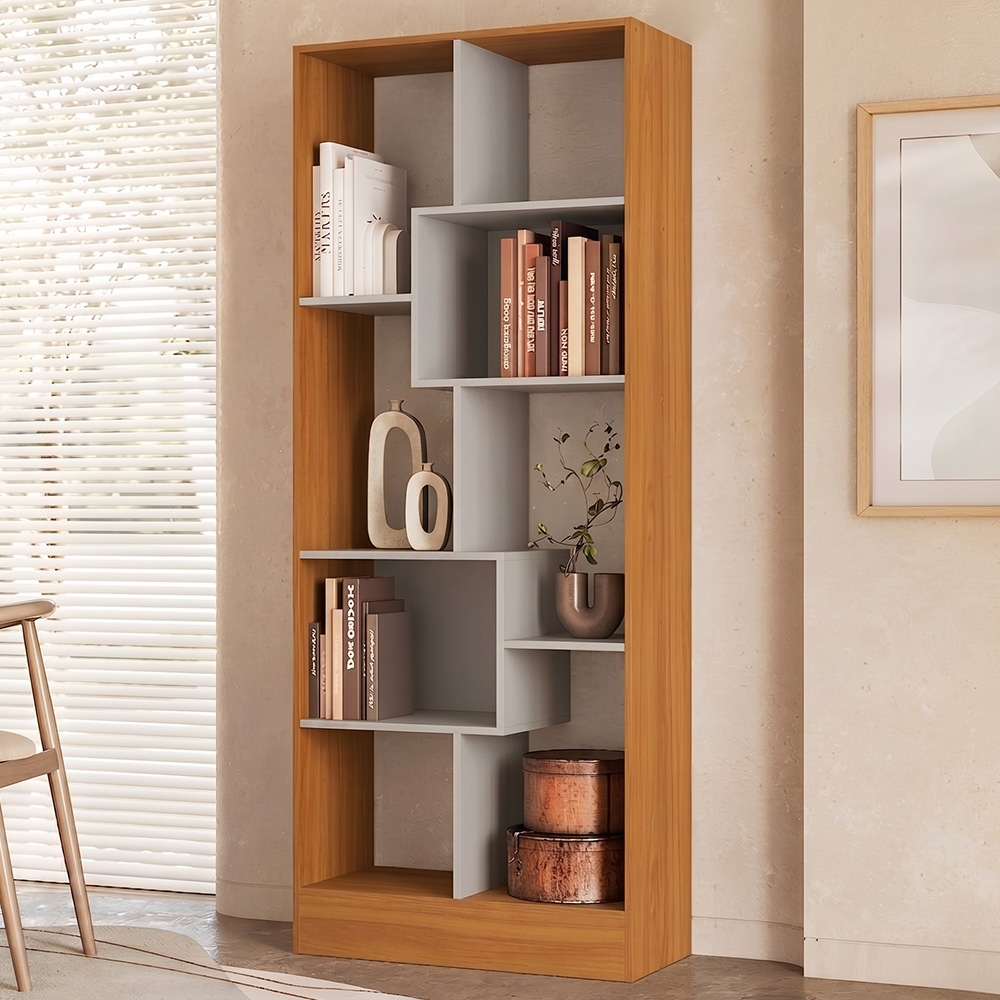 Estante Livreiro 73cm Com Nichos Dora Cinamomo/Off Z49 - Mpozenato