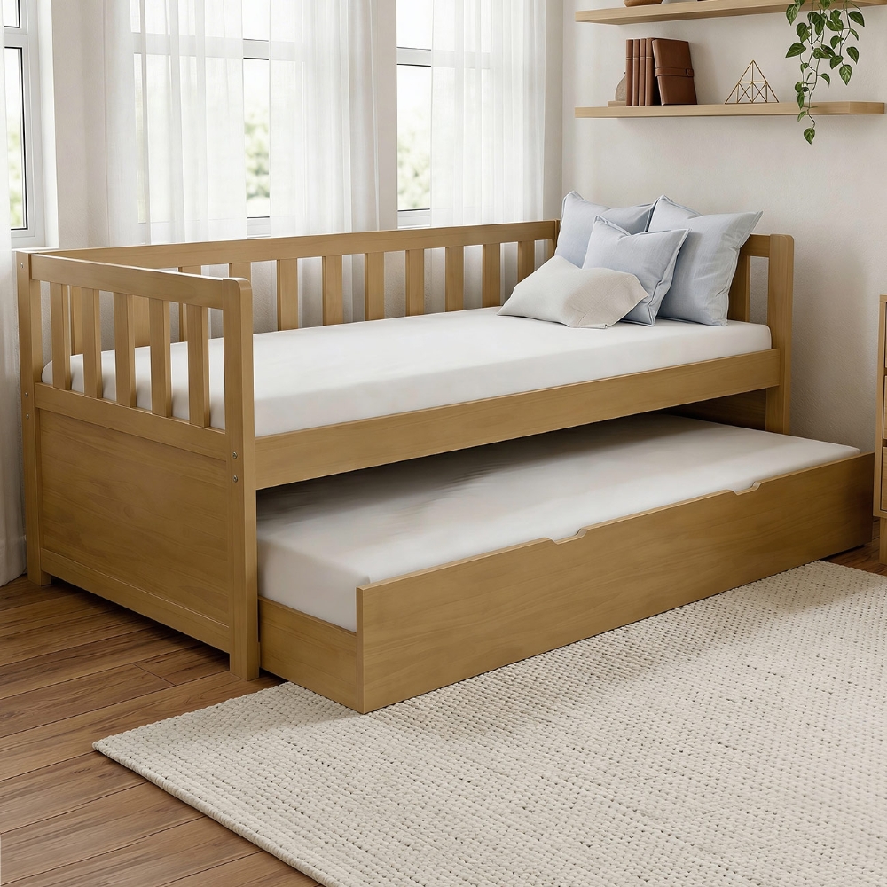 Cama Solteiro Com Auxiliar 188x88cm Milo Imbuia B11 - Mpozenato