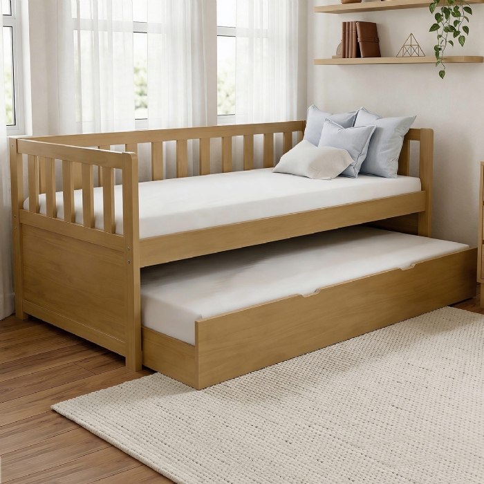 Cama Solteiro Com Auxiliar 188x88cm Milo Imbuia B11 - Mpozenato