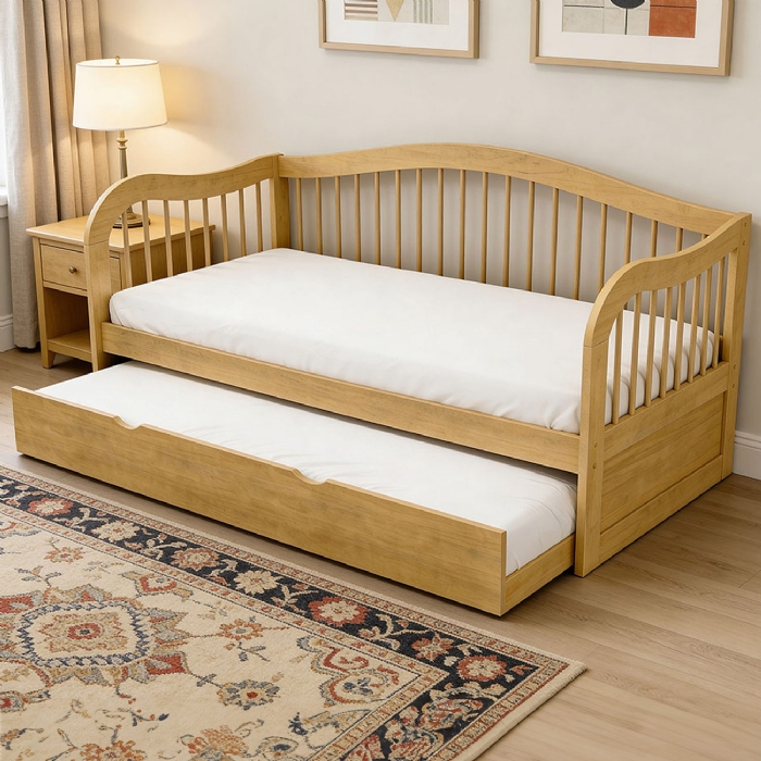 Cama Solteiro Com Auxiliar 188x88cm Orgânica Ravel Mel B11 - Mpozenato