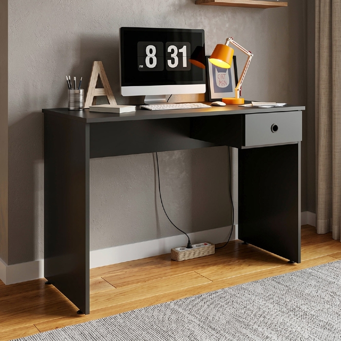 Mesa para Computador Notebook Escrivaninha 101cm Dubai L03 Preto - Mpozenato