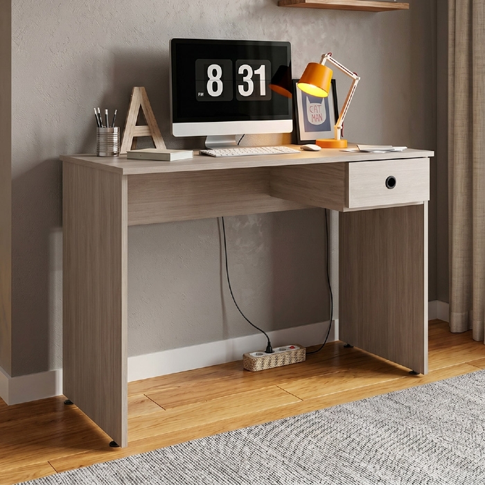 Mesa para Computador Notebook Escrivaninha 101cm Dubai L03 Carvalho Bruma - Mpozenato