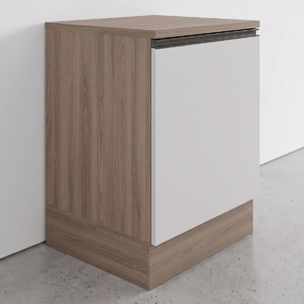 Balcão de Cozinha 58cm 1 Porta Grace Carvalho Oak/Off White Z44 - Mpozenato