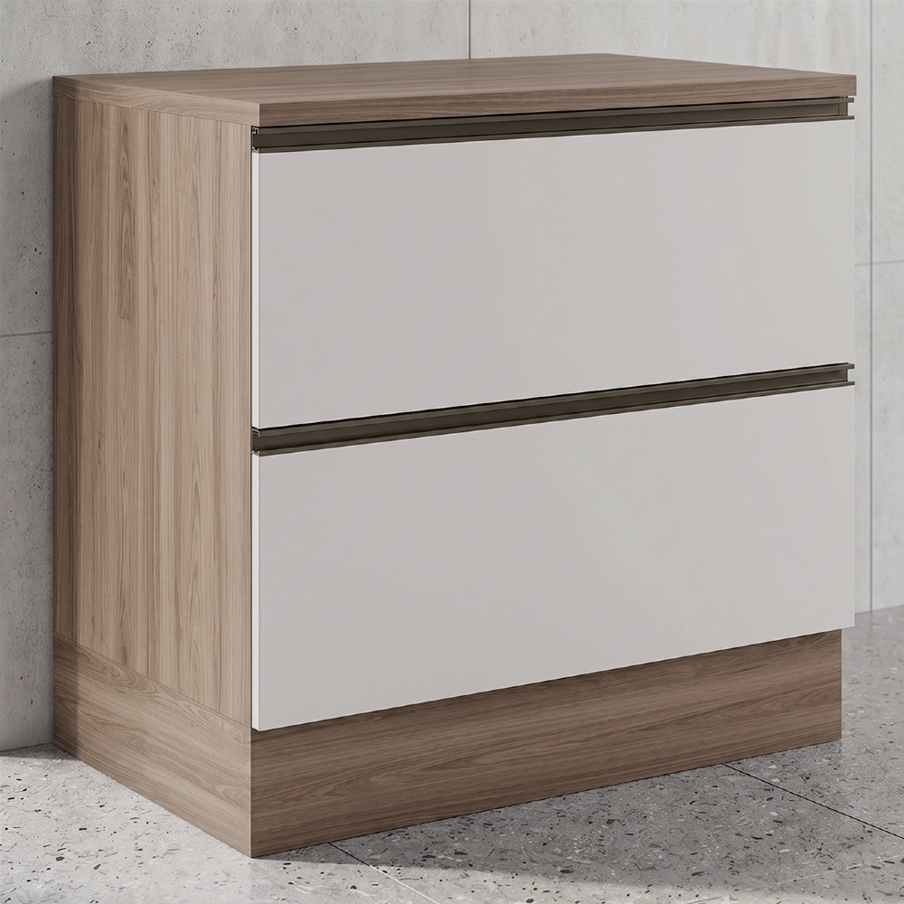 Balcão de Cozinha Cooktop 80cm Grace Carvalho Oak/Off White Z44 - Mpozenato