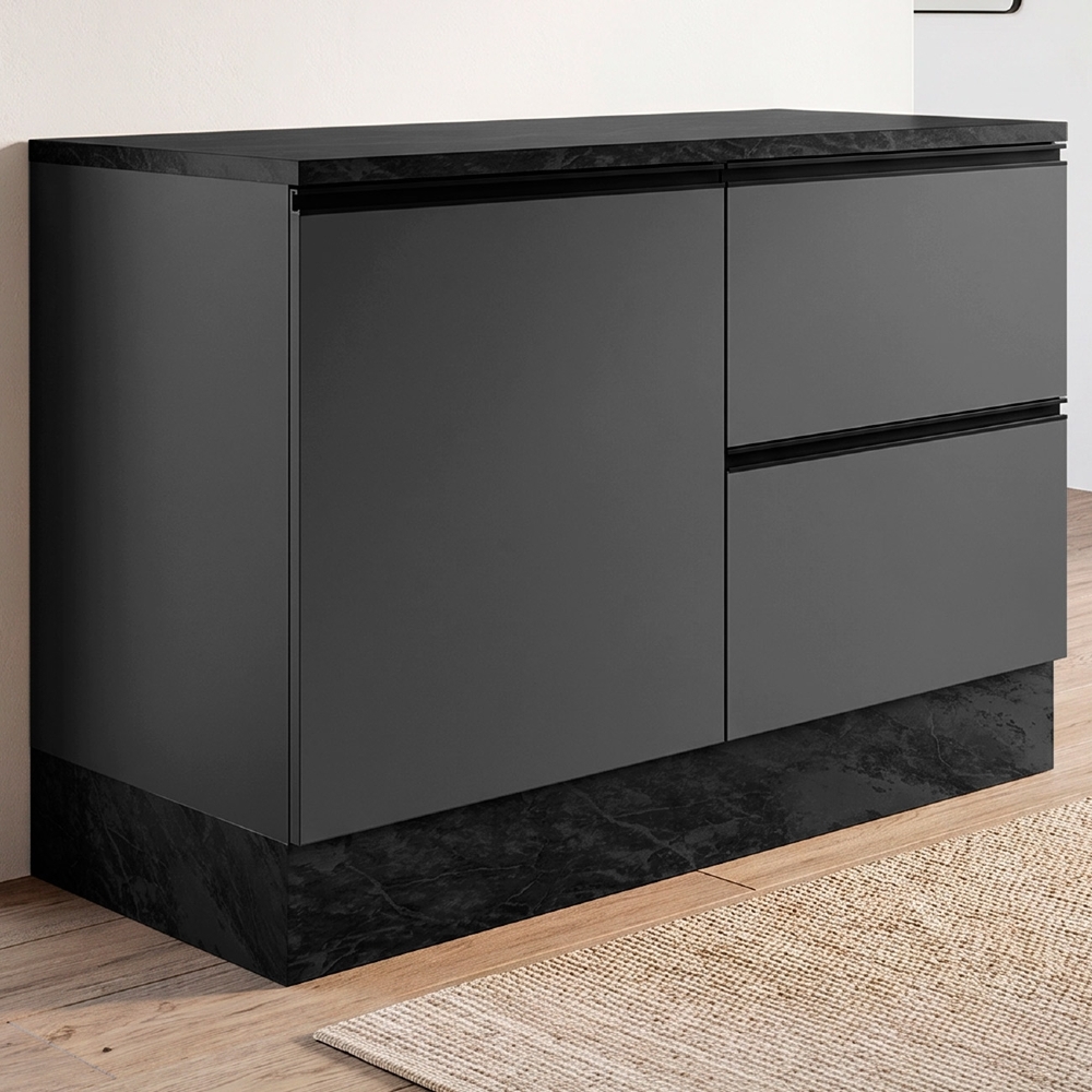 Balcão de Cozinha e Tampo 120cm Grace Grafite Z44           - Mpozenato