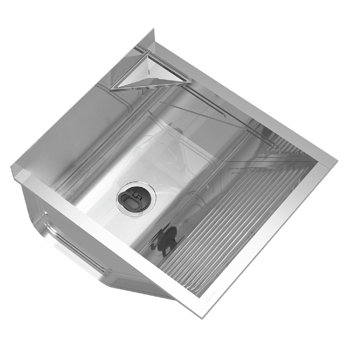 Tanque de Lavar Roupa 32L Inox Mini com Suporte Lavanderia G01 - Mpozenato