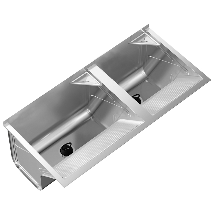 Tanque de Lavar Roupa 114L Inox Duplo com Suporte Lavanderia G01 - Mpozenato