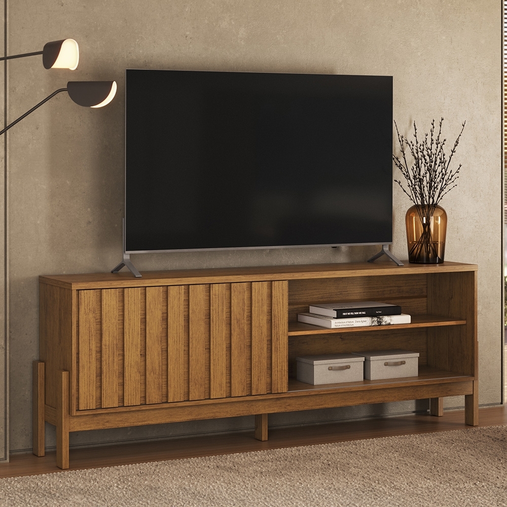 Rack TV 75 Pol. 188cm 1 Porta Canela Z30- Mpozenato
