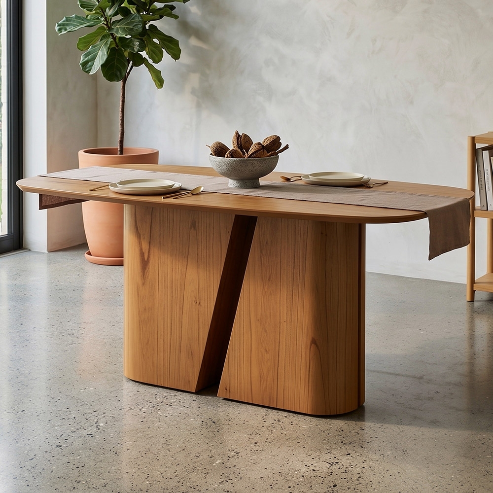 Mesa de Jantar 6 Lugares 200cm Arles N02 Cinamomo - Mpozenato