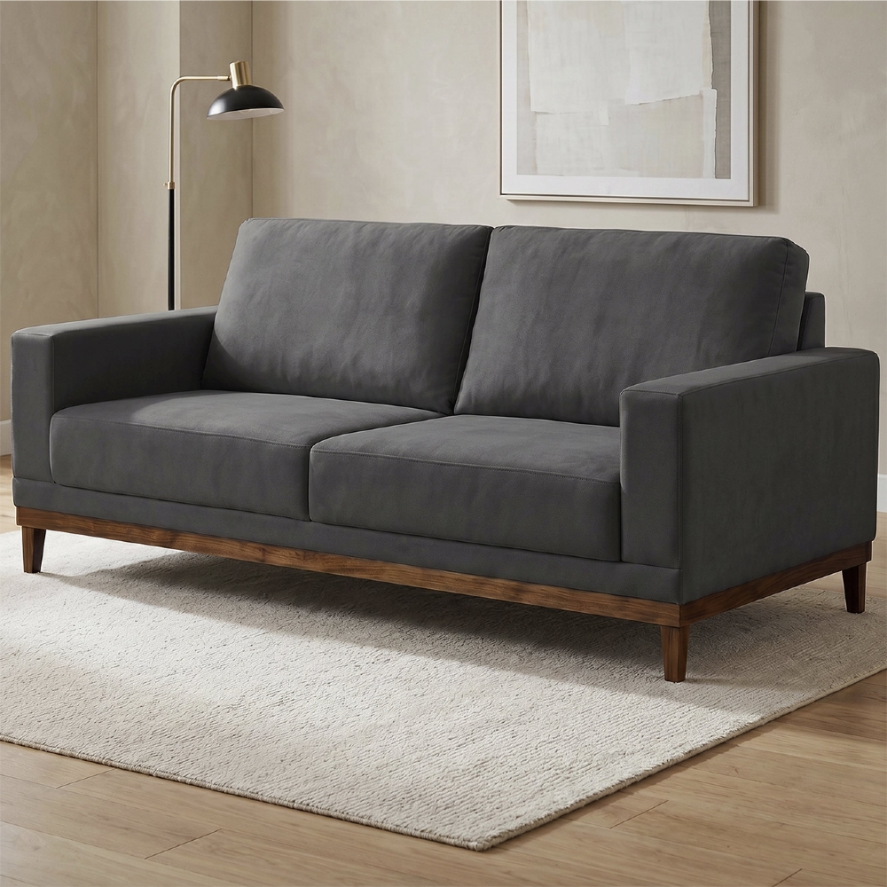Sofá Living 180cm 3 Lugares Kayrós D05 Suede Cinza - Mpozenato