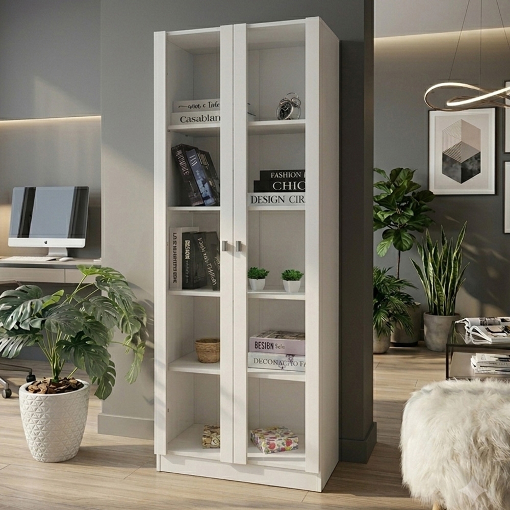 Armário com 04 prateleiras para Home Office ME4115 Branco - Tecno Mobili