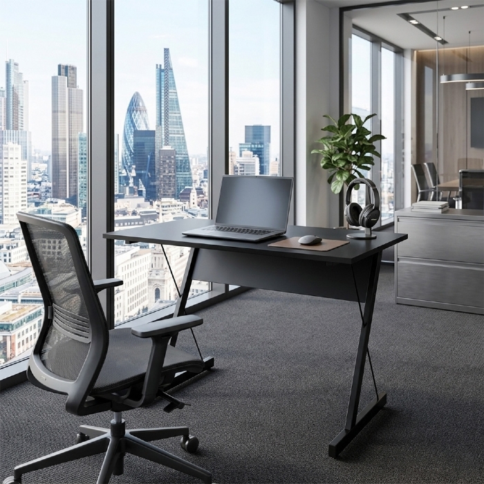 Mesa Para Computador Escrivaninha Zetta 90cm Preto - Fit Mobel