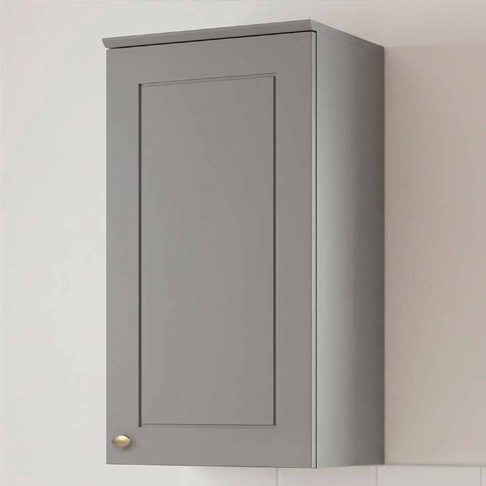 Armário de Cozinha Aéreo 40cm 1 Porta Americana Cinza - Henn