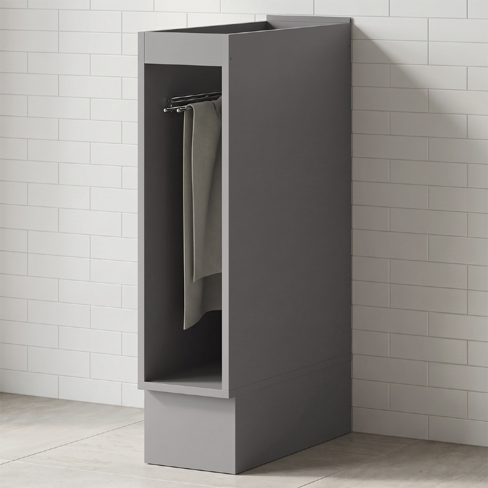 Balcão de Cozinha 20cm Porta Toalha Sem Tampo Americana Cinza - Henn