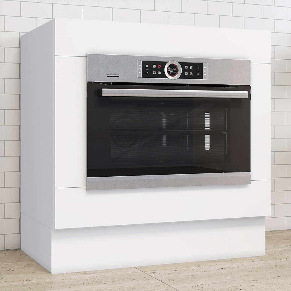 Balcão Cozinha 80cm Para Forno Elétrico Sem Tampo Americana Branco - Henn