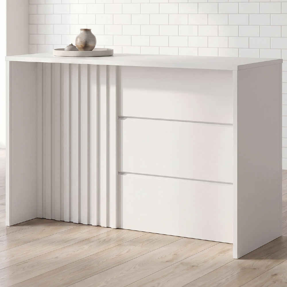 Bancada Para Cozinha Ilha 146cm Gourmet Americana Branco - Henn