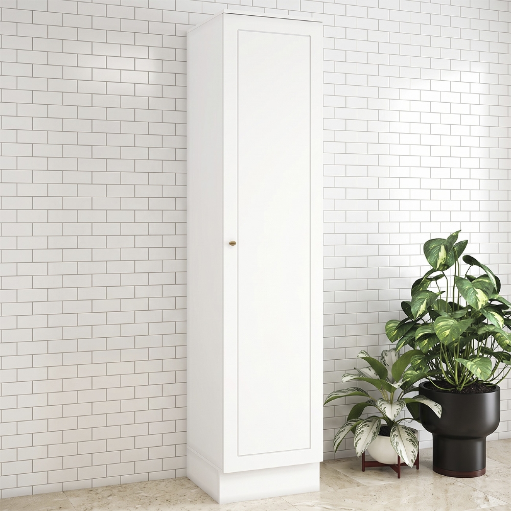 Paneleiro de Cozinha 50cm 1 Porta 100% MDF Americana Branco - Henn