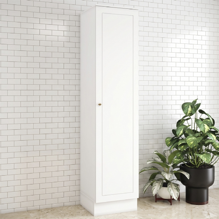 Paneleiro de Cozinha 50cm 1 Porta 100% MDF Americana Branco - Henn